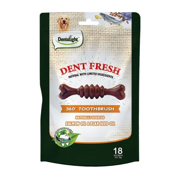 חטיף דנטלי לכלבים Dentalight 360° סלמון 150 גרם